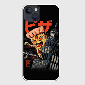 Чехол для iPhone 13 с принтом Pizza Kong ,  |  | Тематика изображения на принте: 666 | alien | astral | demon | fast | food | ghost | halloween | horror | kong | monster | pizza | астрал | восставший из ада | демон | монстр | пицца | призрак | ужасы | фастфуд | хоррор