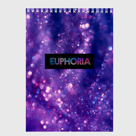 Скетчбук с принтом сериал Euphoria , 100% бумага
 | 48 листов, плотность листов — 100 г/м2, плотность картонной обложки — 250 г/м2. Листы скреплены сверху удобной пружинной спиралью | zendaya | зендея | ру беннетт | сериал euphoria | эйфория
