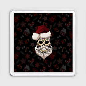 Магнит 55*55 с принтом El Santa , Пластик | Размер: 65*65 мм; Размер печати: 55*55 мм | 2021 | bones | christmas | death | death day | happy | merry christmas | merry x mas | mexico | new year | santa | santa claus | scull | smile | борода | дед мороз | кости | мексика | новогодний | новый год | с новым годом | санта | скелет | счастливый | 