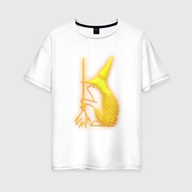 Женская футболка хлопок Oversize с принтом Золотой ежик , 100% хлопок | свободный крой, круглый ворот, спущенный рукав, длина до линии бедер
 | дикие звери | еж | ежата | ежик | ежиха | животные | золото | лесные животные