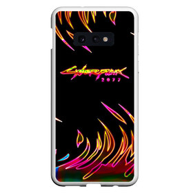 Чехол для Samsung S10E с принтом Cyberpunk 2077 , Силикон | Область печати: задняя сторона чехла, без боковых панелей | cyberpunk | cyberpunk 2077 | cyberpunk samurai | game logo | keanu reeves | logo game | neon | samurai | киану ривз | кибер панк | киберпанк | киберпанк неоновый | киберпанк самурай | логотипы игр | найт сити | неон | самурай | фан