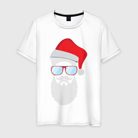 Мужская футболка хлопок с принтом Santa Hipster , 100% хлопок | прямой крой, круглый вырез горловины, длина до линии бедер, слегка спущенное плечо. | 100 | alter | bad | beard | boy | christmas | dead | death | ego | head | hipster | klaus | life | marry | new | old | omg | real | retro | santa | skull | year | борода | бородач | бро | год | дед | мороз | на | новый | ретро | санта | сти