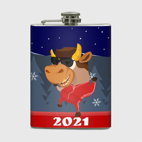 Фляга с принтом Бычара 2021 , металлический корпус | емкость 0,22 л, размер 125 х 94 мм. Виниловая наклейка запечатывается полностью | 2021 | 7 января | bull | newyear | santa | бык | быки | бычок | год быка | дед мороз | корова | новогодние каникулы | новогодние праздники | новый 2021 | новый год | новый год 2021 | рождество | сани | санта | санта клаус
