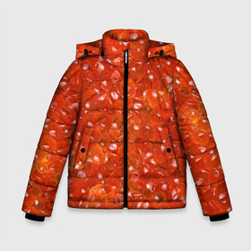 Зимняя куртка для мальчиков 3D с принтом Красная икра , ткань верха — 100% полиэстер; подклад — 100% полиэстер, утеплитель — 100% полиэстер | длина ниже бедра, удлиненная спинка, воротник стойка и отстегивающийся капюшон. Есть боковые карманы с листочкой на кнопках, утяжки по низу изделия и внутренний карман на молнии. 

Предусмотрены светоотражающий принт на спинке, радужный светоотражающий элемент на пуллере молнии и на резинке для утяжки | black | butter | camouflage | caviar | fish | fisherman | food | luxury | new year | red | riches | белуга | богатство | бутерброд | еда | икра | камуфляж | красная | лосось | масло | новый год | осётр | роскошь | рыба | рыбак | севрюга | сёмга