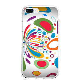 Чехол для iPhone 7Plus/8 Plus матовый с принтом Яркие краски , Силикон | Область печати: задняя сторона чехла, без боковых панелей | абстракция | кляксы | краски | круги | цветные круги | яркая