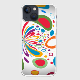 Чехол для iPhone 13 mini с принтом Яркие краски ,  |  | абстракция | кляксы | краски | круги | цветные круги | яркая