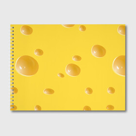 Альбом для рисования с принтом Реалистичный желтый сыр , 100% бумага
 | матовая бумага, плотность 200 мг. | еда | желтый | крыса | мышиный | мышь | прикольная | сыр | сырный | узор | фастфуд