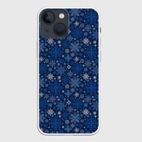 Чехол для iPhone 13 mini с принтом Снежные ,  |  | merry christmas | алатырь | бабушкин свитер | ёлка | новый год | орнамент | подарок | рождество | свитер | свитер с оленями | северные узоры | снежинки