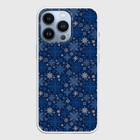 Чехол для iPhone 13 Pro с принтом Снежные ,  |  | merry christmas | алатырь | бабушкин свитер | ёлка | новый год | орнамент | подарок | рождество | свитер | свитер с оленями | северные узоры | снежинки
