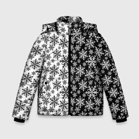 Зимняя куртка для мальчиков 3D с принтом Снежинки , ткань верха — 100% полиэстер; подклад — 100% полиэстер, утеплитель — 100% полиэстер | длина ниже бедра, удлиненная спинка, воротник стойка и отстегивающийся капюшон. Есть боковые карманы с листочкой на кнопках, утяжки по низу изделия и внутренний карман на молнии. 

Предусмотрены светоотражающий принт на спинке, радужный светоотражающий элемент на пуллере молнии и на резинке для утяжки | merry christmas | дед мороз | ёлка | зима | мороз | новый год | подарок | праздник | рождество | с новым годом | санта клаус | снег | снеговик | снегурочка | снежинки | снежные узоры | узоры
