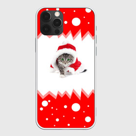 Чехол для iPhone 12 Pro Max с принтом Новогодний котяра , Силикон |  | Тематика изображения на принте: зима | котик | новогодний кот | новый год | подарок на новый год | праздник