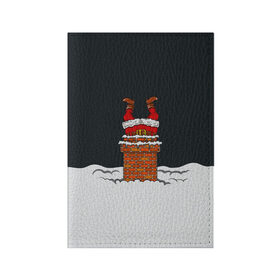 Обложка для паспорта матовая кожа с принтом С Новым Годом! , натуральная матовая кожа | размер 19,3 х 13,7 см; прозрачные пластиковые крепления | christmas | merry christmas | дед мороз | ёлка | зима | мороз | новый год | подарок | праздник | рождество | с новым годом | санта клаус | снегурочка | снежинки