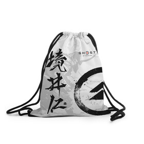 Рюкзак-мешок 3D с принтом Ghost of Tsushima , 100% полиэстер | плотность ткани — 200 г/м2, размер — 35 х 45 см; лямки — толстые шнурки, застежка на шнуровке, без карманов и подкладки | ghost of tsushima | samurai | игры | призрак цусимы | самурай | япония