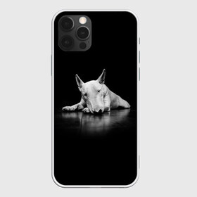 Чехол для iPhone 12 Pro Max с принтом Puppy , Силикон |  | bull terrier | dog | ears | eyes | muzzle | nose | paws | puppy | бультерьер | глаза | лапы | нос | уши | щенок