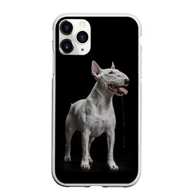 Чехол для iPhone 11 Pro матовый с принтом Bully , Силикон |  | Тематика изображения на принте: bull terrier | dog | ears | eyes | fangs | jaw | muzzle | paws | saliva | tongue | бультерьер | глаза | клыки | лапы | нос | пасть | слюна | собака | уши | язык