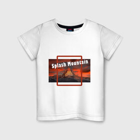 Детская футболка хлопок с принтом Splash Mountain , 100% хлопок | круглый вырез горловины, полуприлегающий силуэт, длина до линии бедер | splash mountain | гора | игра | игрок | пейзаж | туризм