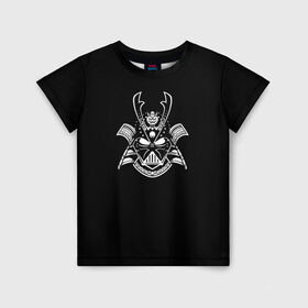 Детская футболка 3D с принтом Грозный СаМурай , 100% гипоаллергенный полиэфир | прямой крой, круглый вырез горловины, длина до линии бедер, чуть спущенное плечо, ткань немного тянется | Тематика изображения на принте: ghost of tsushima | грозный | игры | самурай | черный