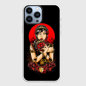 Чехол для iPhone 13 Pro Max с принтом ДЕВУШКА В МАСКЕ ,  |  | girl | mask | moon | princess | red | арт | восток | девушка | демон | индейцы | красавица | красный | луна | майя | маска | рисунок | цветы