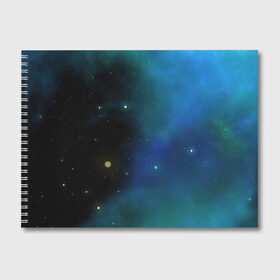 Альбом для рисования с принтом Туманный космос , 100% бумага
 | матовая бумага, плотность 200 мг. | арт | звезда | звёзды | космос | небо | ночное небо | ночь | облако | рисунок | сияние | туманность | яркие цвета