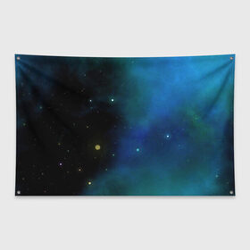 Флаг-баннер с принтом Туманный космос , 100% полиэстер | размер 67 х 109 см, плотность ткани — 95 г/м2; по краям флага есть четыре люверса для крепления | арт | звезда | звёзды | космос | небо | ночное небо | ночь | облако | рисунок | сияние | туманность | яркие цвета