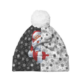 Шапка 3D c помпоном с принтом Дед Мороз , 100% полиэстер | универсальный размер, печать по всей поверхности изделия | christmas | merry christmas | дед мороз | ёлка | зима | мороз | новый год | подарок | праздник | рождество | с новым годом | санта клаус | снегурочка | снежинки