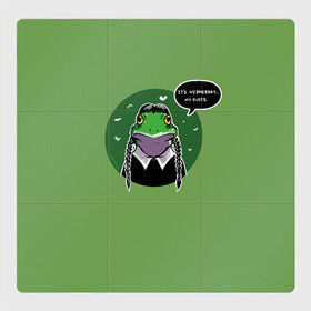Магнитный плакат 3Х3 с принтом Среда, чуваки , Полимерный материал с магнитным слоем | 9 деталей размером 9*9 см | арт | жаба | животные | картинка | лягушка | рисунок | семейка аддамс | среда | чувак