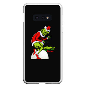 Чехол для Samsung S10E с принтом Grinch X-mas , Силикон | Область печати: задняя сторона чехла, без боковых панелей | claus | grinch | happy new year | merry christmas | santa | snowman | x mas | гринч | дед мороз | елка | клаус | новый год | рождество | с новым годом | санта | снеговик