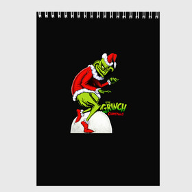 Скетчбук с принтом Grinch X-mas , 100% бумага
 | 48 листов, плотность листов — 100 г/м2, плотность картонной обложки — 250 г/м2. Листы скреплены сверху удобной пружинной спиралью | claus | grinch | happy new year | merry christmas | santa | snowman | x mas | гринч | дед мороз | елка | клаус | новый год | рождество | с новым годом | санта | снеговик