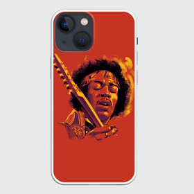 Чехол для iPhone 13 mini с принтом Джимми Хендрикс ,  |  | guitar | jimi hendrix | metall | music | rock | альтернатива | гитара | гитарист | гранж | джимми хендрикс | метал | музло | музыка | рок