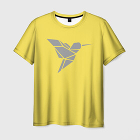 Мужская футболка 3D с принтом Колибри pantone 2021 , 100% полиэфир | прямой крой, круглый вырез горловины, длина до линии бедер | Тематика изображения на принте: illuminating | pantone | ultimate grey | колибри | птицы