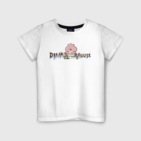Детская футболка хлопок с принтом Аня Покров DREAMTEAM HOUSE , 100% хлопок | круглый вырез горловины, полуприлегающий силуэт, длина до линии бедер | anya pokrov | dreamteam | dreamteamhouse | tiktok | аня покров | блогеры | дримтим