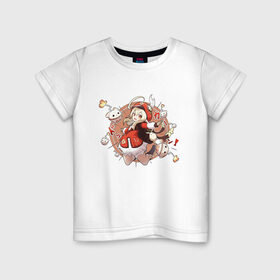 Детская футболка хлопок с принтом GENSHIN IMPACT , 100% хлопок | круглый вырез горловины, полуприлегающий силуэт, длина до линии бедер | game | genshin impact | genshin impact 2020 | аниме. | геншин импакт | геншин импакт карта | игра