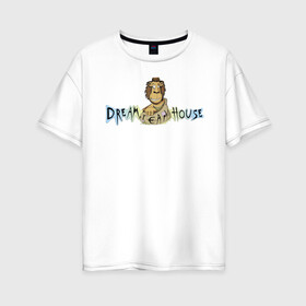 Женская футболка хлопок Oversize с принтом Никита Мимимишка DREAMTEAM , 100% хлопок | свободный крой, круглый ворот, спущенный рукав, длина до линии бедер
 | dreamteam | dreamteamhouse | tiktok | блогер | дримтим | мимимишка | никита мимимишка | тикток