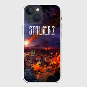 Чехол для iPhone 13 mini с принтом Stalker 2 ,  |  | ghost | stalker | stalker 2 | stallker | авария аэс | аэс | город призрак | диггер | дигер | заброшенный дом | заброшка | призрак | сталкер | сталлкер | тень чернобыля | черепа | чернобыль
