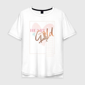 Мужская футболка хлопок Oversize с принтом Heart of gold , 100% хлопок | свободный крой, круглый ворот, “спинка” длиннее передней части | disney princess | mulan | vdkotan | мулан