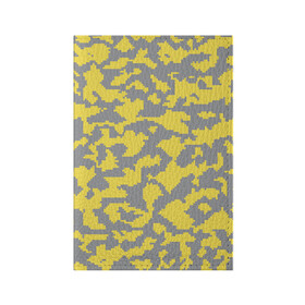 Обложка для паспорта матовая кожа с принтом Ultimate Urban Camo , натуральная матовая кожа | размер 19,3 х 13,7 см; прозрачные пластиковые крепления | Тематика изображения на принте: 2021 | pantone | городской | желтый | камуфляж | пиксельный | урбан | цвет года