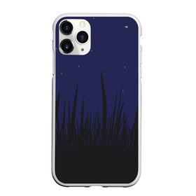 Чехол для iPhone 11 Pro Max матовый с принтом Поле под темно-синим небом , Силикон |  | земля | поле | природа | тишина