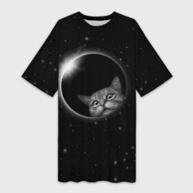 Платье-футболка 3D с принтом Кот в Космосе ,  |  | 2021 | cat | вселенная | галактика | галактический кот | единорог | звезда | звезды | земля | космический кот | космос | кот | кот в космосе | кот мем | котик | кошак | мем | мемы | милый кот | милый котик