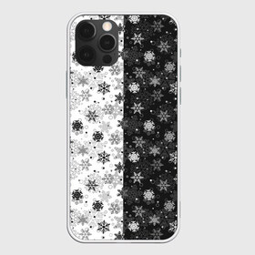 Чехол для iPhone 12 Pro Max с принтом Чёрно-Белые Снежинки , Силикон |  | merry christmas | дед мороз | ёлка | зима | мороз | новый год | подарок | праздник | рождество | с новым годом | санта клаус | снег | снеговик | снегурочка | снежинки | снежные узоры | узоры