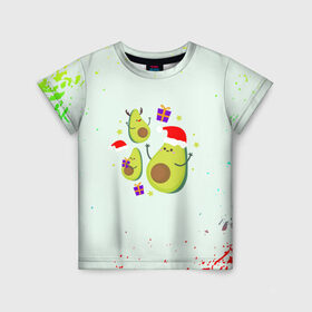 Детская футболка 3D с принтом Новогодние Авокадо , 100% гипоаллергенный полиэфир | прямой крой, круглый вырез горловины, длина до линии бедер, чуть спущенное плечо, ткань немного тянется | авокадо | веган | еда блогеров | мемы | минимализм | прикольные картинки | прикольные надписи | растение | смешное авокадо | фрукт
