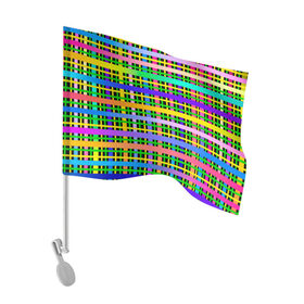 Флаг для автомобиля с принтом Цветной беспредел , 100% полиэстер | Размер: 30*21 см | весна | градиент | краски | праздник | радостное настроение