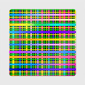 Магнит виниловый Квадрат с принтом Цветной беспредел , полимерный материал с магнитным слоем | размер 9*9 см, закругленные углы | весна | градиент | краски | праздник | радостное настроение