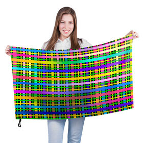 Флаг 3D с принтом Цветной беспредел , 100% полиэстер | плотность ткани — 95 г/м2, размер — 67 х 109 см. Принт наносится с одной стороны | весна | градиент | краски | праздник | радостное настроение