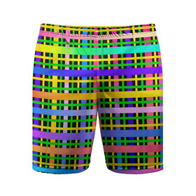 Мужские шорты спортивные с принтом Цветной беспредел ,  |  | весна | градиент | краски | праздник | радостное настроение