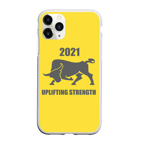 Чехол для iPhone 11 Pro матовый с принтом Цвет года 2021 , Силикон |  | bull | new year | pantone | power | symbol | бык | мощь | новый год | сила | символ | энергия