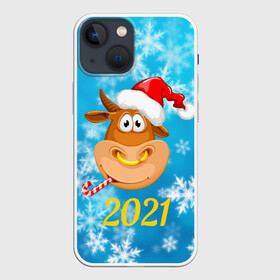 Чехол для iPhone 13 mini с принтом Год быка 2021 ,  |  | 2021 | 7 января | bull | newyear | santa | бык | быки | бычок | год быка | дед мороз | корова | новогодние каникулы | новогодние праздники | новый 2021 | новый год | новый год 2021 | рождество | сани | санта | санта клаус