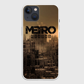 Чехол для iPhone 13 с принтом Metro город призрак ,  |  | 2033 | exodus | metro | metro 2033 | metro exodus | stalker | апокалипсис | диггер | дигеры | метро | разрушка | эпидемия