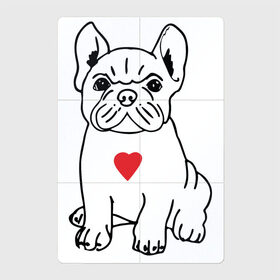 Магнитный плакат 2Х3 с принтом Французский бульдог , Полимерный материал с магнитным слоем | 6 деталей размером 9*9 см | bulldog | dog | бульдожка | домашний питомец | дрессировщик | друг человека | кинолог | любитель собак | люблю | любовь | питомник | сердце | слюни | собака | собаковод | собачка | собачник