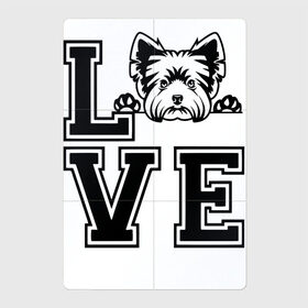 Магнитный плакат 2Х3 с принтом Люблю Йорков , Полимерный материал с магнитным слоем | 6 деталей размером 9*9 см | Тематика изображения на принте: dog | yorkie | yorkshire terrier | домашний питомец | дрессировщик | друг человека | йорик | йорк | йоркширский терьер | кинолог | любитель собак | люблю | любовь | питомник | собака | собаковод | собачка