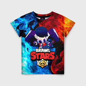 Детская футболка 3D с принтом Brawl Stars Эдгар , 100% гипоаллергенный полиэфир | прямой крой, круглый вырез горловины, длина до линии бедер, чуть спущенное плечо, ткань немного тянется | brawl | brawl stars | edgar | stars | бравл старс | брол старс | игра | мобильная игра | мобильные игры | эдгар